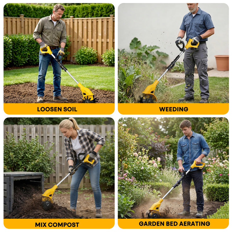 Cordless Tiller Electric Cultivator