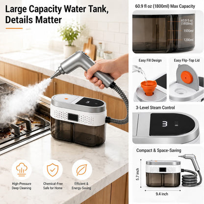 itoolmax high heat steam cleaner with large capacity water tank