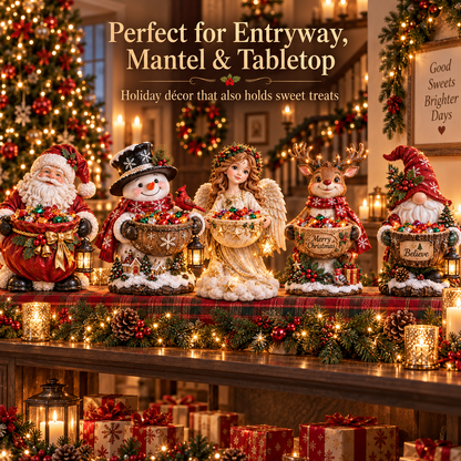 Ahlwocore Lighted Christmas Candy Bowls - Holiday Designs