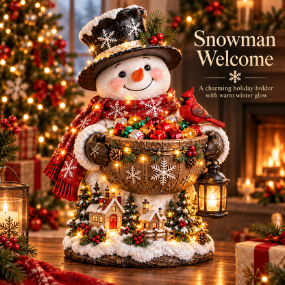 Ahlwocore Lighted Christmas Candy Bowls - Holiday Designs