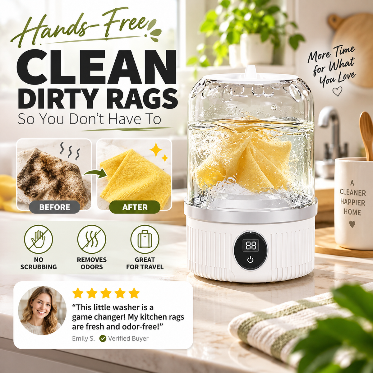 Ahlwocore mini portable cordless washing machine product image 4