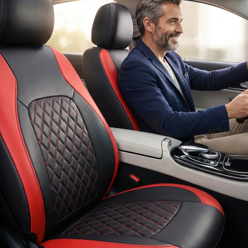 9-Piece Universal Fit Leather Car Seat Cover Set