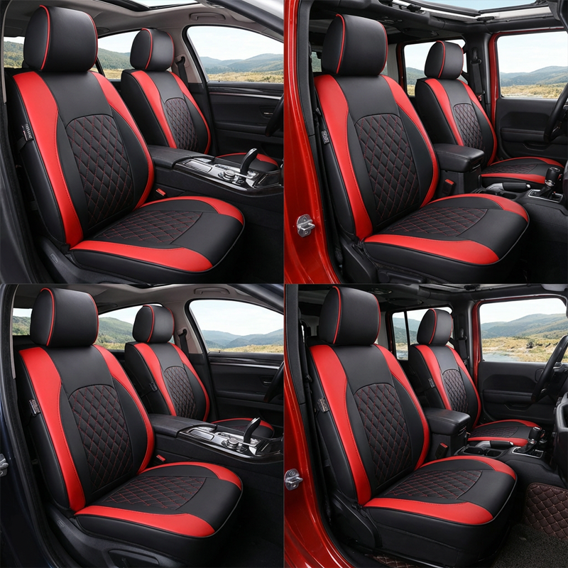 9-Piece Universal Fit Leather Car Seat Cover Set