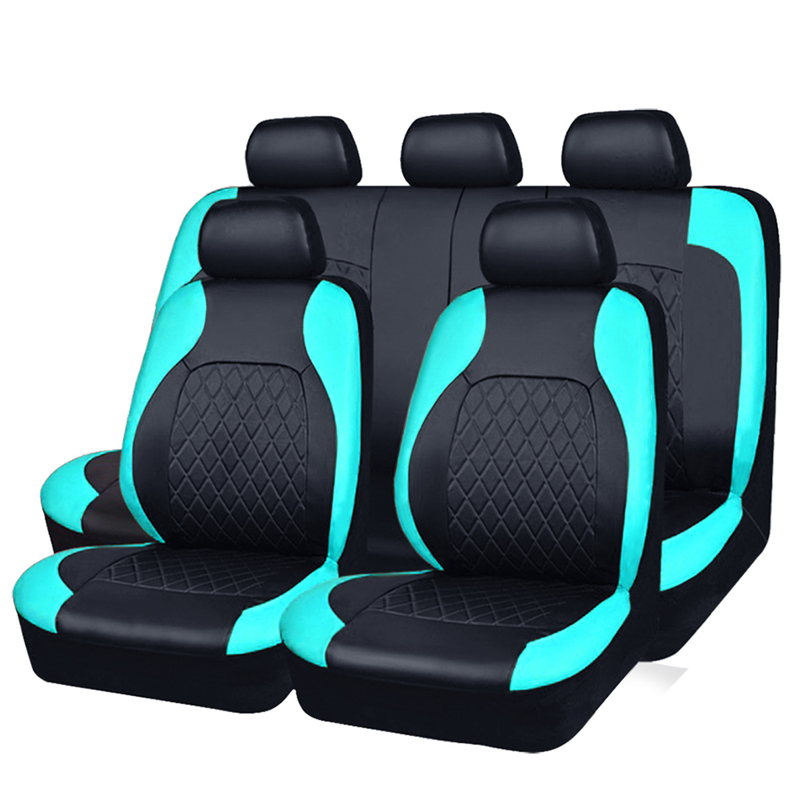 9-Piece Universal Fit Leather Car Seat Cover Set