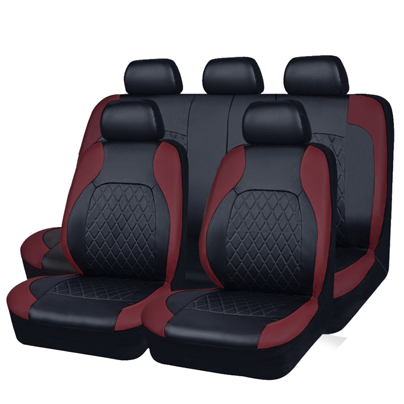9-Piece Universal Fit Leather Car Seat Cover Set