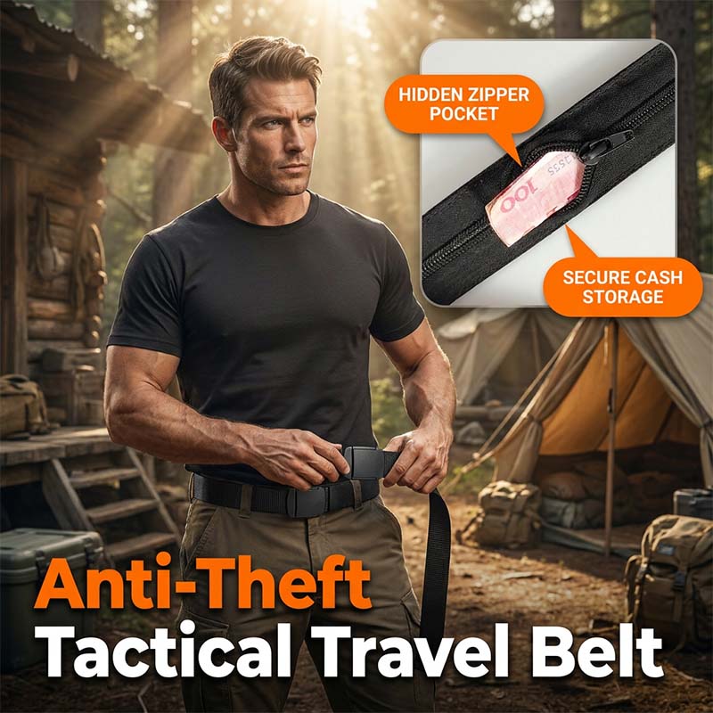 ✨Anti-Theft Tactical Travel Belt | Hidden Secret Money Pocket Inside