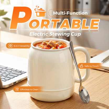 Multi-Function Portable Electric Stewing Cup for Soup, Tea & Meals
