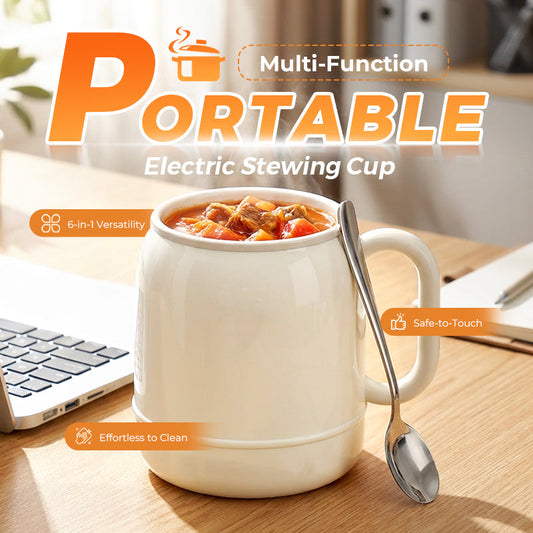 Multi-Function Portable Electric Stewing Cup for Soup, Tea & Meals
