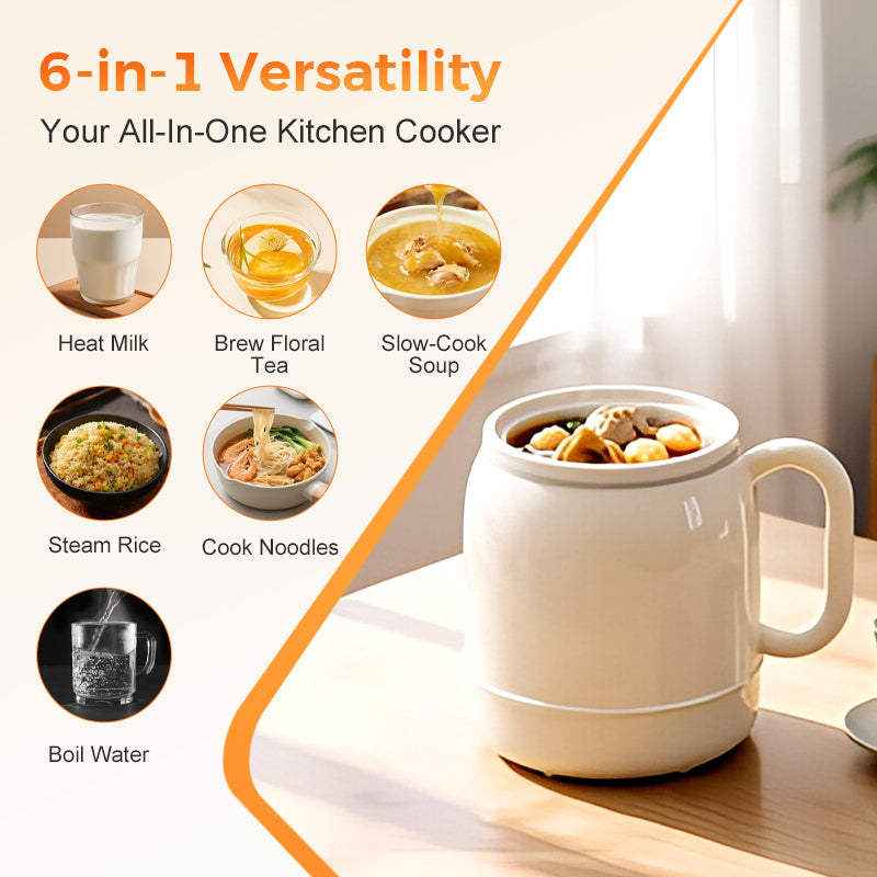 Multi-Function Portable Electric Stewing Cup for Soup, Tea & Meals