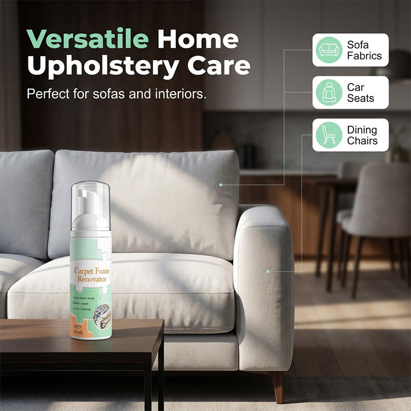 🔥BUY 1 GET 1 FREE 🫧 Waterless Carpet Foam Stain Remover – Lift, Wipe & Refresh