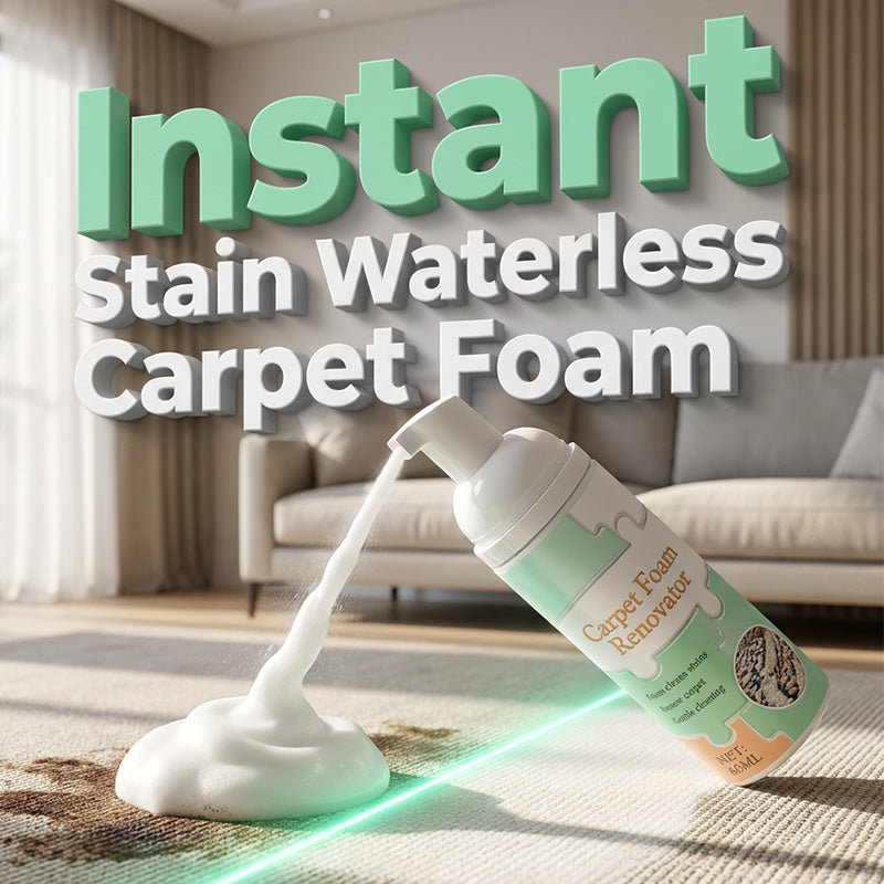 🔥BUY 1 GET 1 FREE 🫧 Waterless Carpet Foam Stain Remover – Lift, Wipe & Refresh