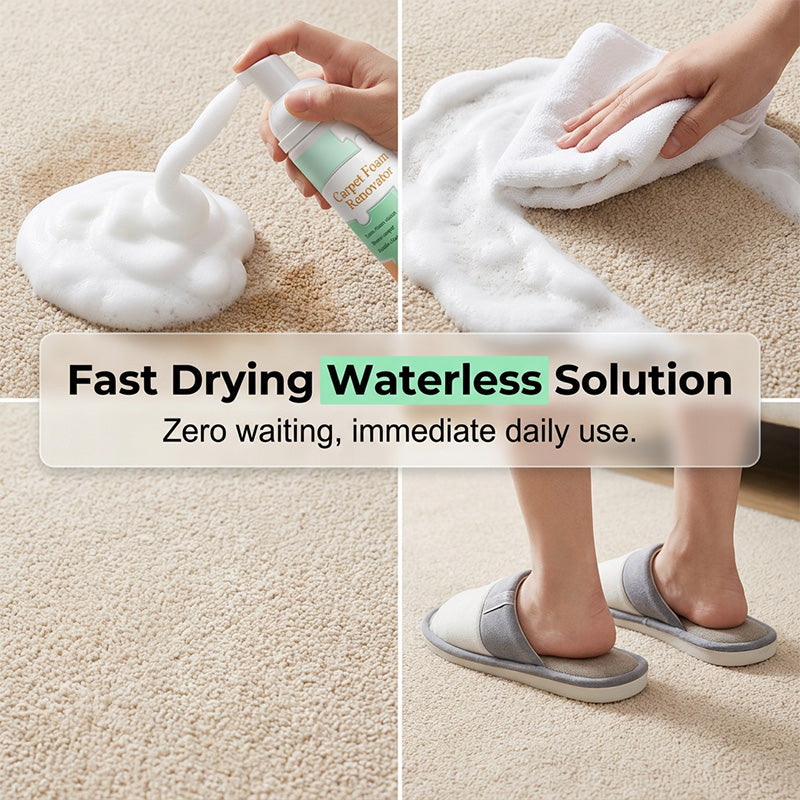 🔥BUY 1 GET 1 FREE 🫧 Waterless Carpet Foam Stain Remover – Lift, Wipe & Refresh