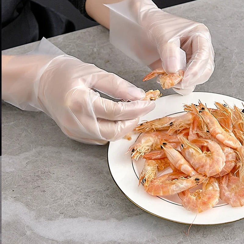 🍲Buy 1 Get 1 Free for the first 50 customers ✨Food-grade Transparent Thickened Disposable Gloves