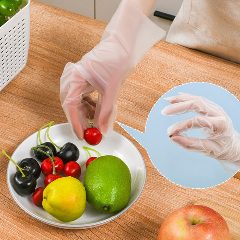 🍲Buy 1 Get 1 Free for the first 50 customers ✨Food-grade Transparent Thickened Disposable Gloves