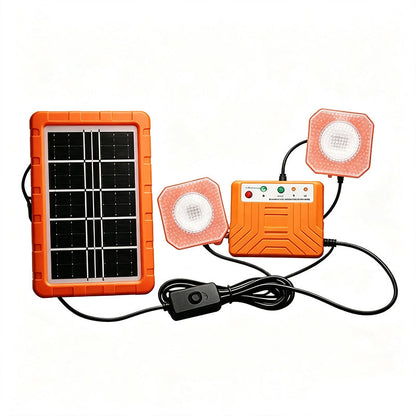 ☀️INFINITE SOLAR ENERGY⚡Portable Solar Power System with 2 LED Lights