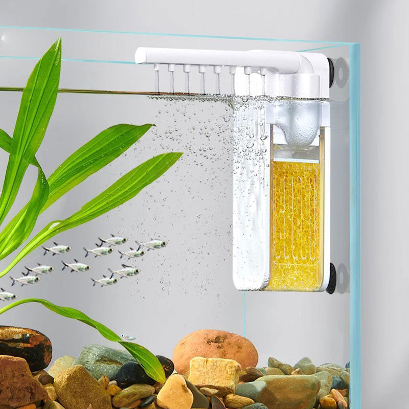 ✨Last Day 50% OFF✨🐠3-in-1 Mini Aquarium Filter – Filtration, Circulation & Rain-Flow Outlet