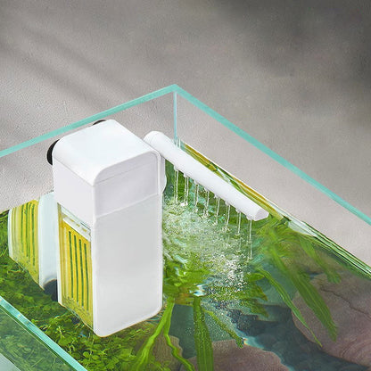 ✨Last Day 50% OFF✨🐠3-in-1 Mini Aquarium Filter – Filtration, Circulation & Rain-Flow Outlet