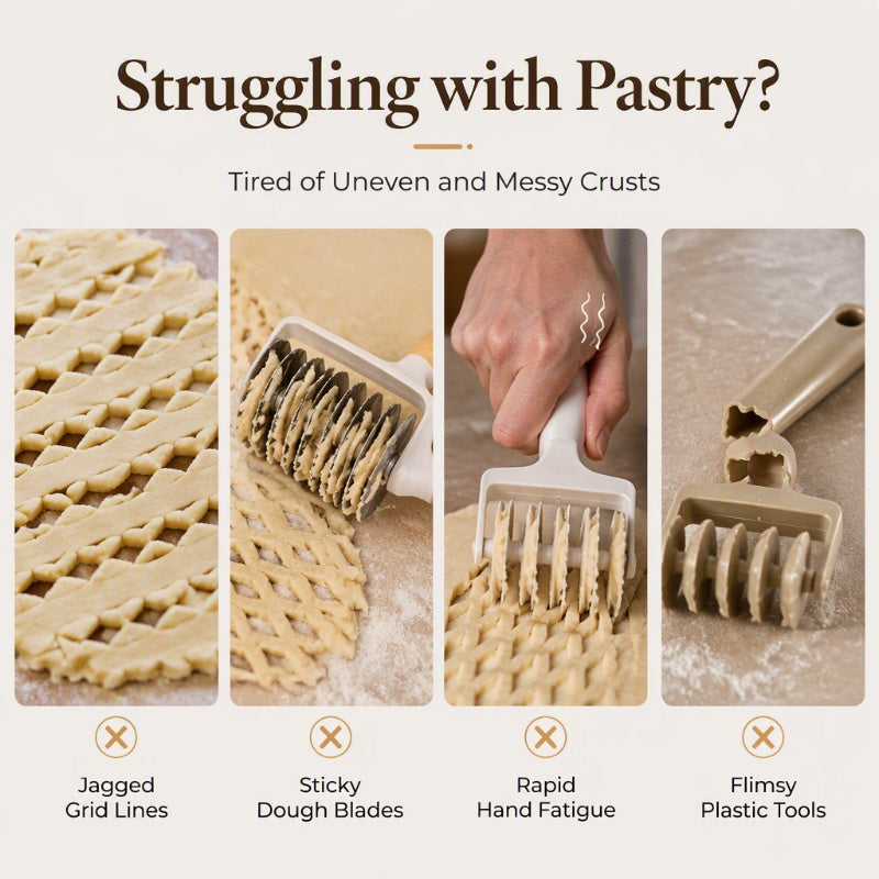🥧Make Perfect Lattice Pie Crust In One Roll | Pastry Roller Cutter