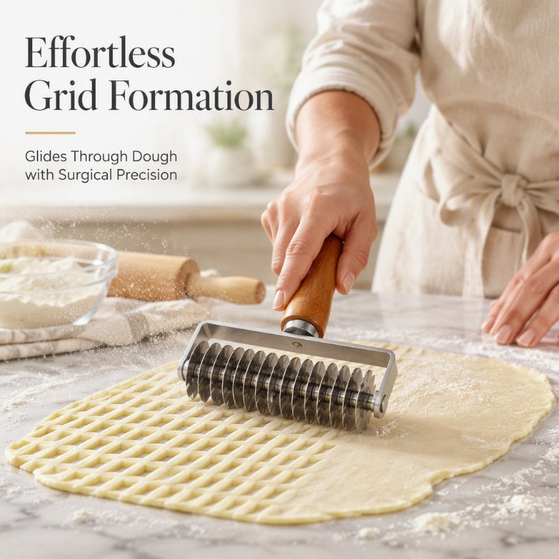🥧Make Perfect Lattice Pie Crust In One Roll | Pastry Roller Cutter
