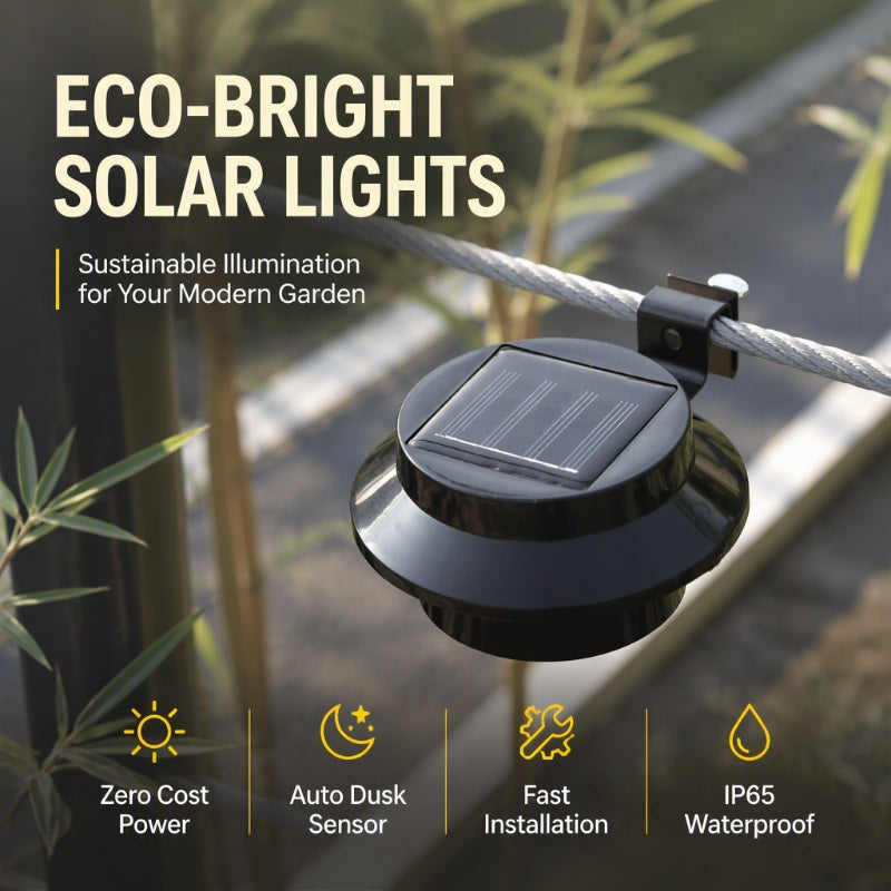 ☀️Outdoor Solar Gutter LED Light for Yard, Fence & Eave Accent
