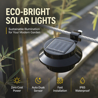 ☀️Outdoor Solar Gutter LED Light for Yard, Fence & Eave Accent
