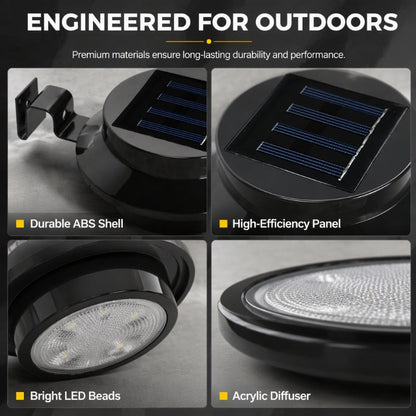 ☀️Outdoor Solar Gutter LED Light for Yard, Fence & Eave Accent