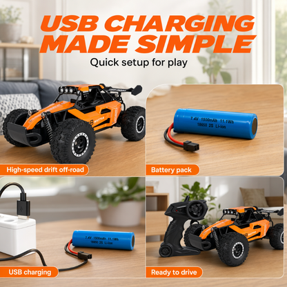 🎁 Great Gift For Kids Age 3+🎁1:16 High‑Speed 4WD RC Off‑Road Car — Dominate Rough Terrain