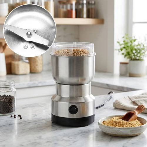 ⚡High-Speed Stainless Steel Grain Grinder – Powerful Electric Mill for Fast, Fresh Grinding